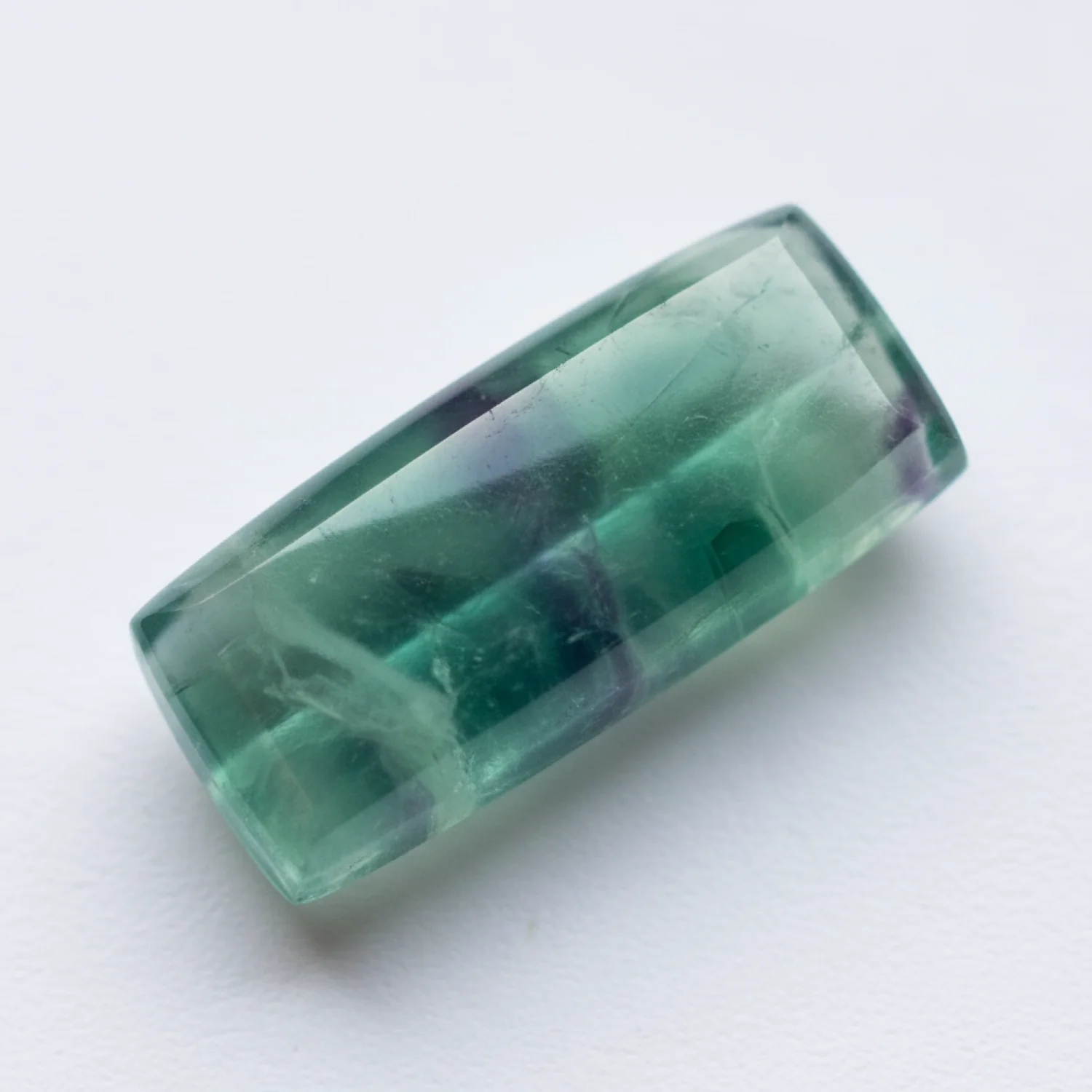 Green Fluorite 1PC Medium 7x14 MM Baguette Cabochon Green Sparkling semi Precious Loose Gemstone - Image 2