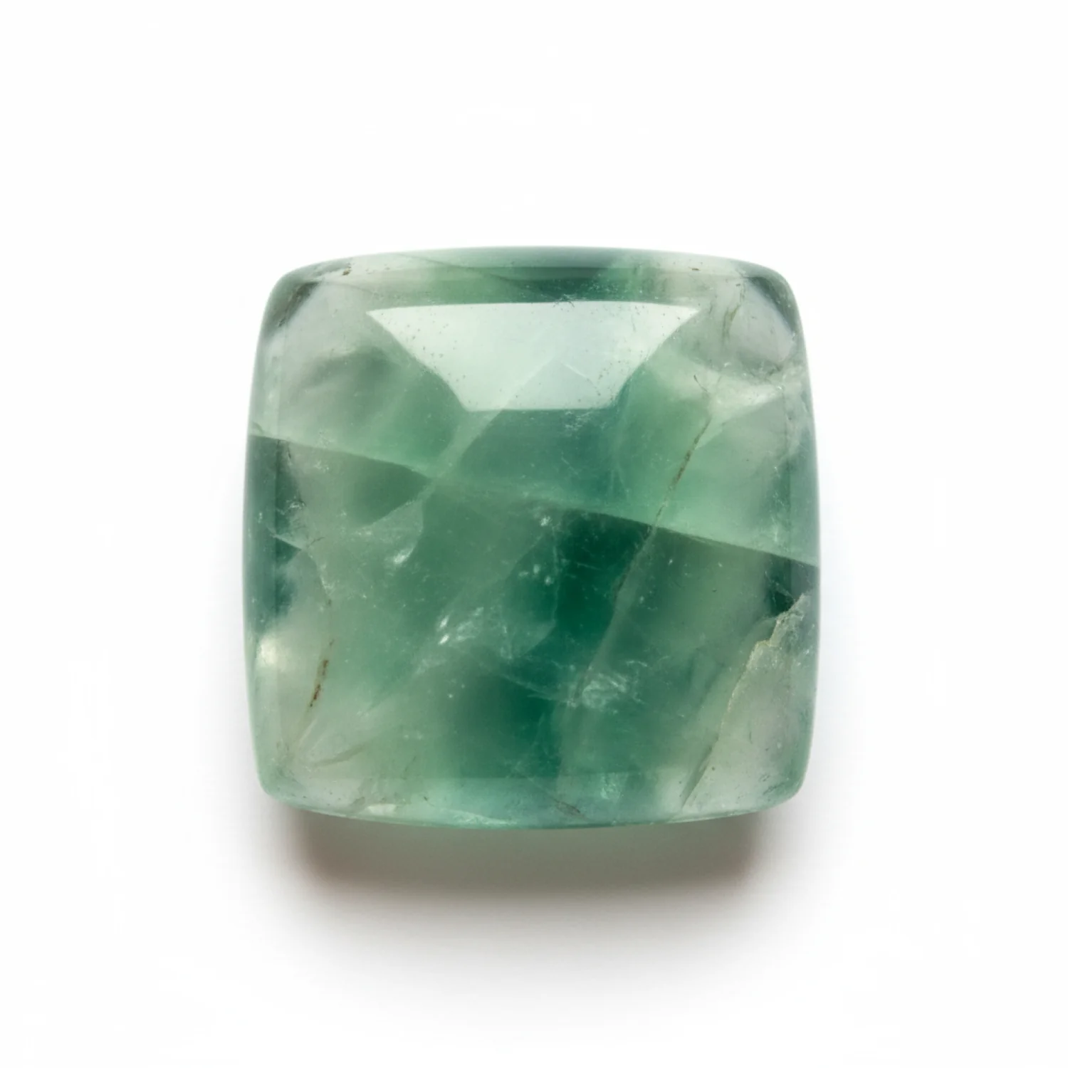 Green Fluorite 1PC Medium 9x9 MM Square Cabochon Green Lustrous semi Precious Gems - Image 2