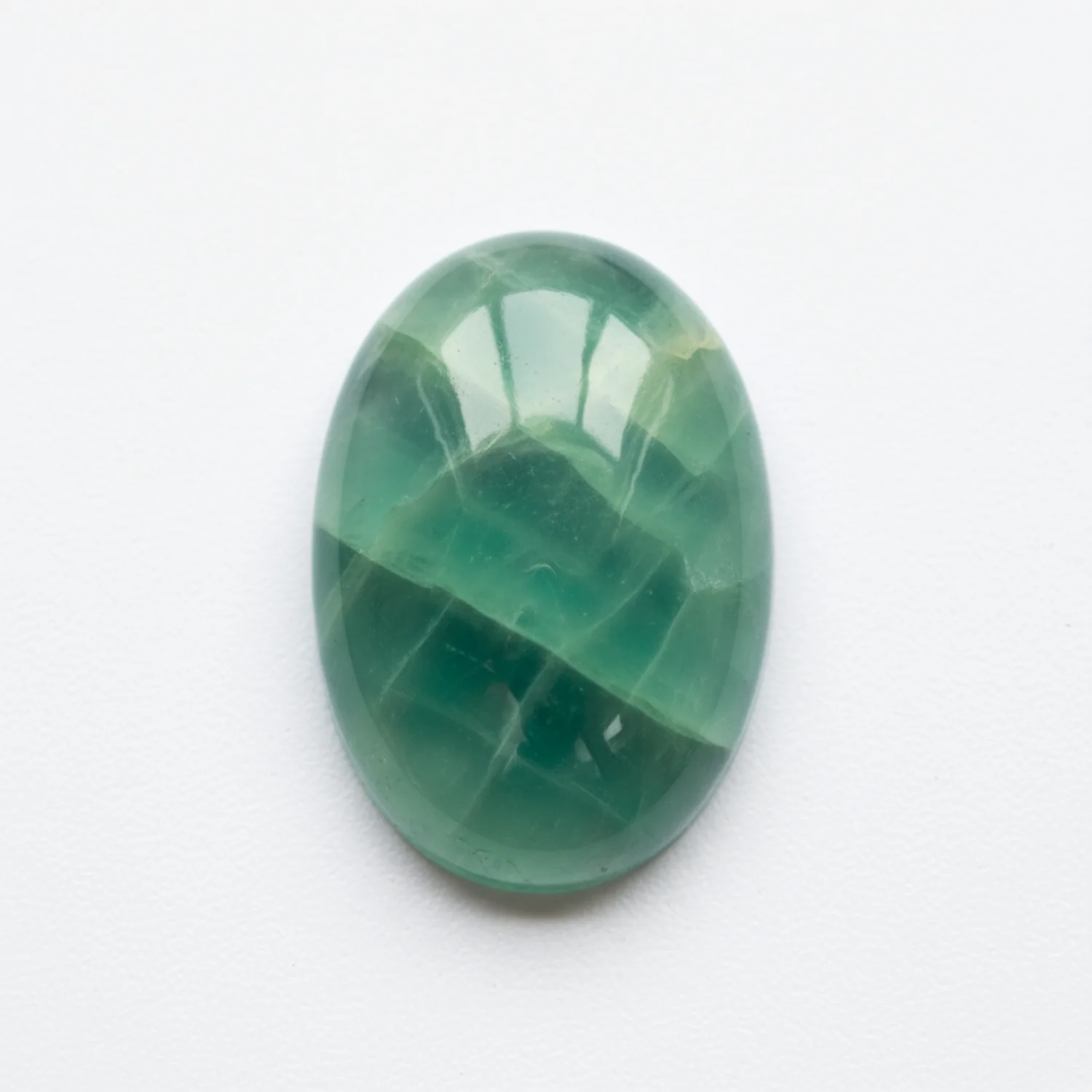Green Fluorite 1PC Small 6x8 MM Oval Cabochon Green Genuine semi Precious Loose Gems - Image 2