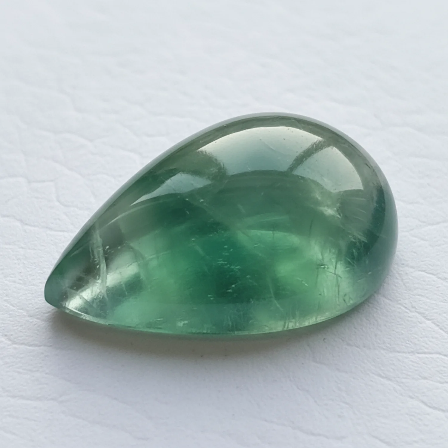 Green Fluorite 1PC Small 6x9 MM Pear Cabochon Green Polished semi Precious Loose Gems - Image 2