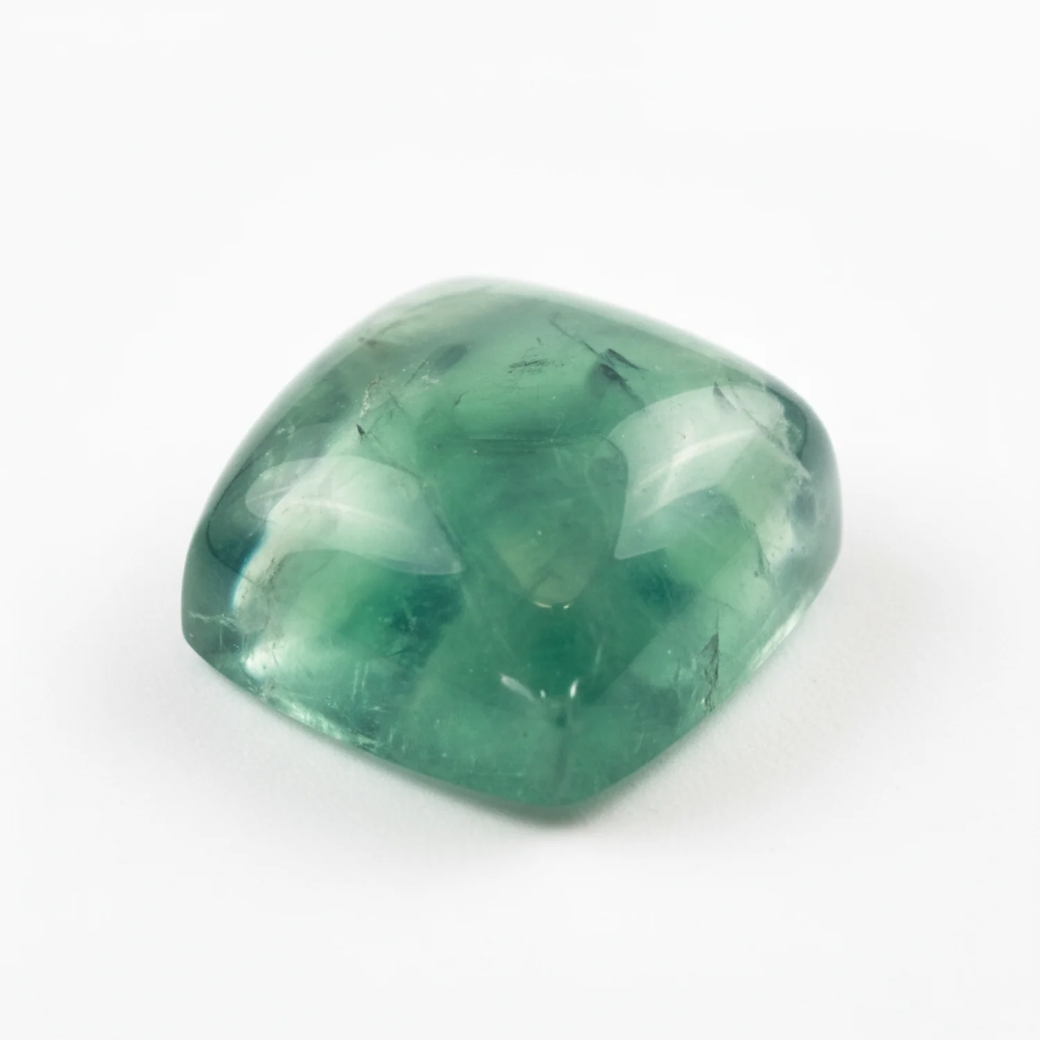 Green Fluorite 1PC Small 8x8 MM Cushion Cabochon Green Fiery semi Precious Gems - Image 2
