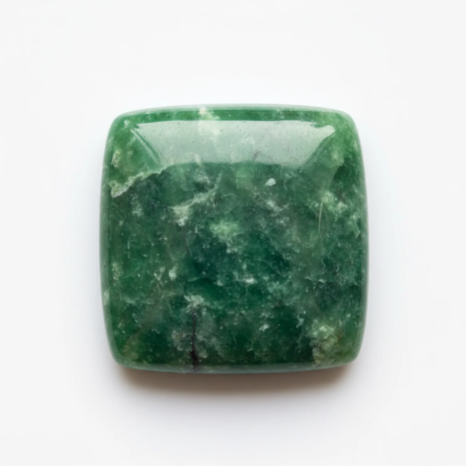 Green Jade 1PC Medium 9x9 MM Square Cabochon Green Genuine semi Precious Precious Gemstone - Image 2
