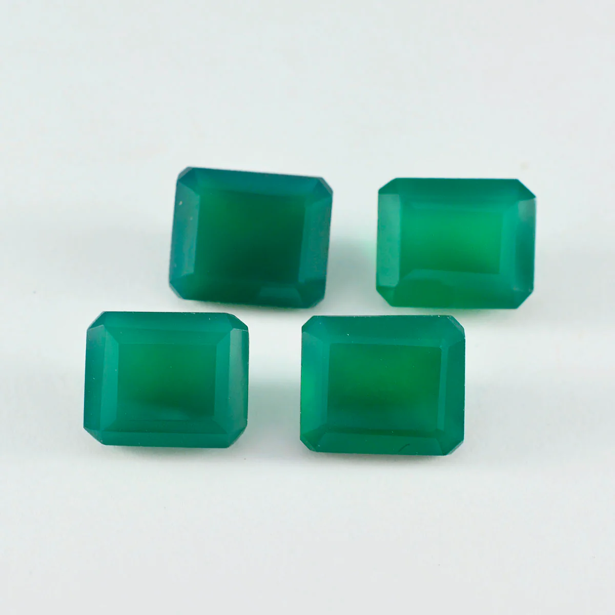 Green Onyx 10PC Tiny 3x5 MM Emerald Faceted Green Shine Semi Precious Loose Gems