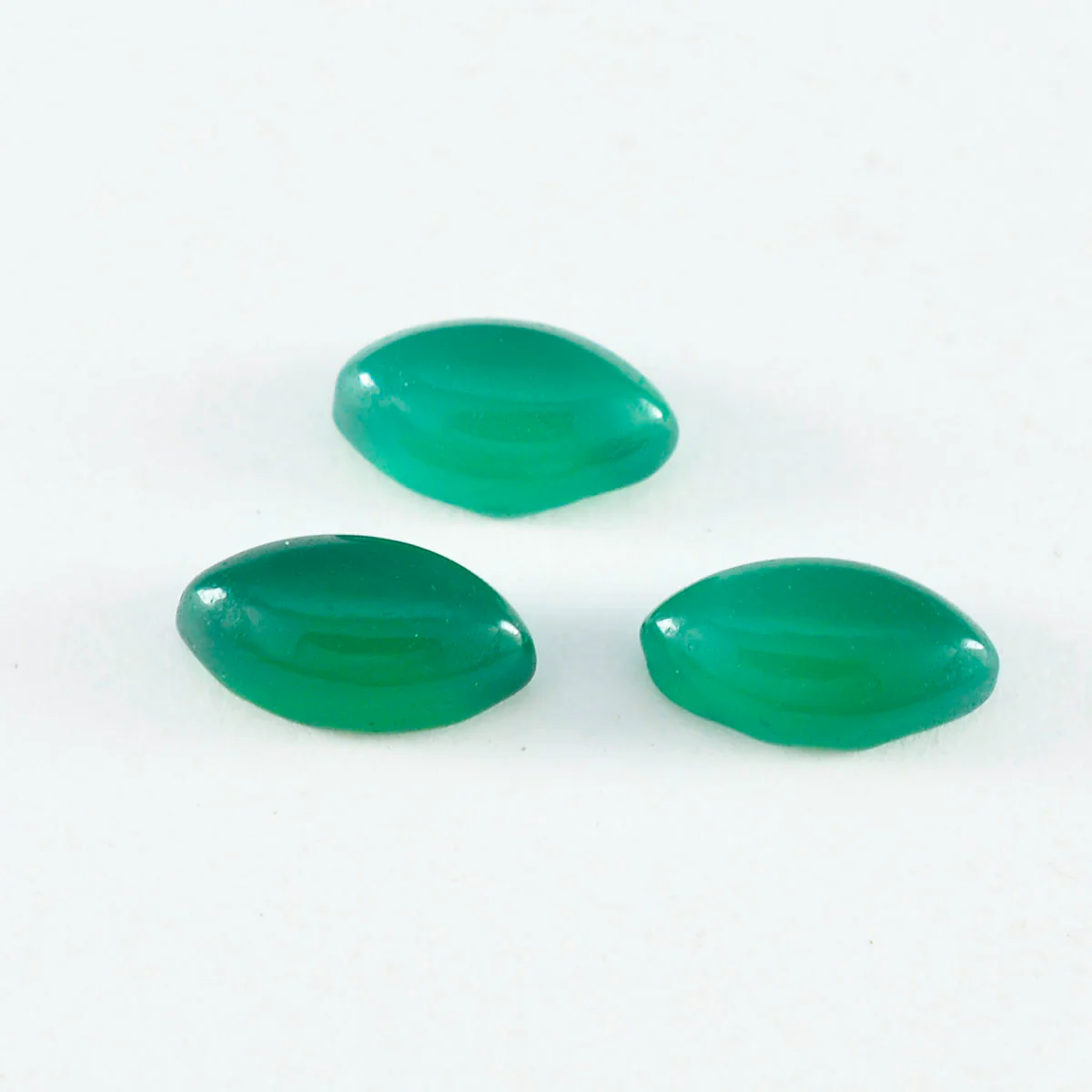 Green Onyx 10PC Tiny 3x6 MM Marquise Cabochon Green Genuine semi Precious Loose Gems - Image 3