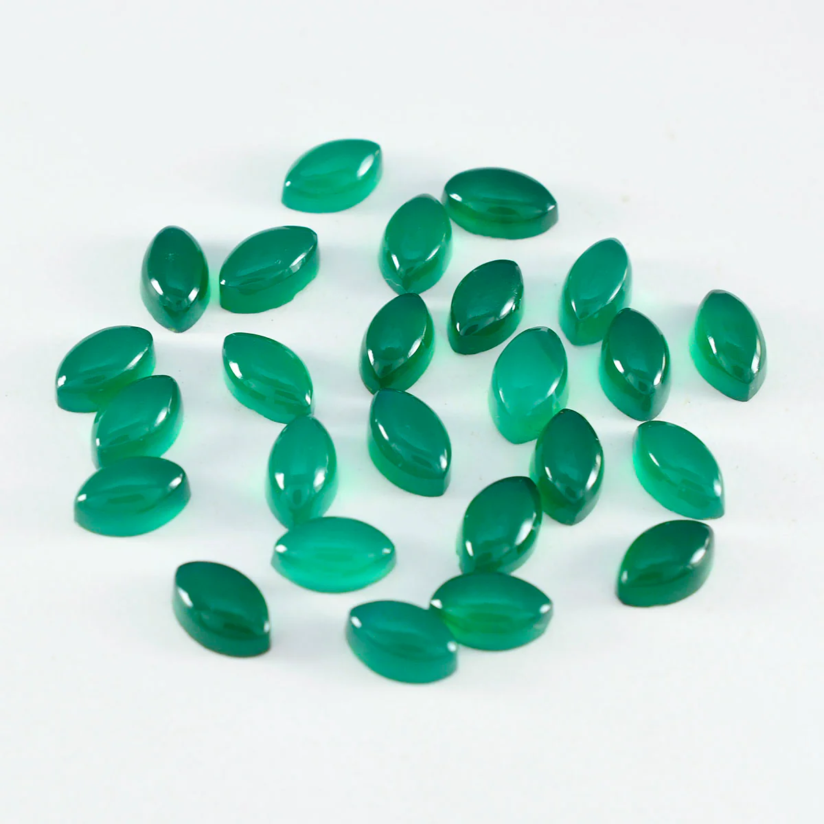 Green Onyx 10PC Tiny 3x6 MM Marquise Cabochon Green Genuine semi Precious Loose Gems - Image 4