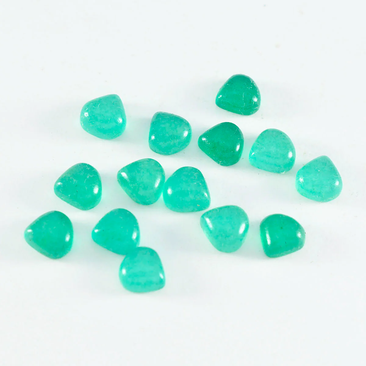 Green Onyx 10PC Tiny 4x4 MM Heart Cabochon Green Splendid semi Precious Semi Precious Gemstone - Image 3