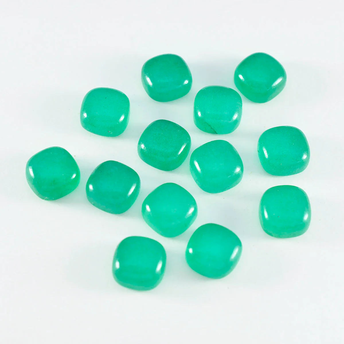 Green Onyx 1PC Large 10x10 MM Cushion Cabochon Green Brilliant semi Precious Loose Gemstones - Image 3