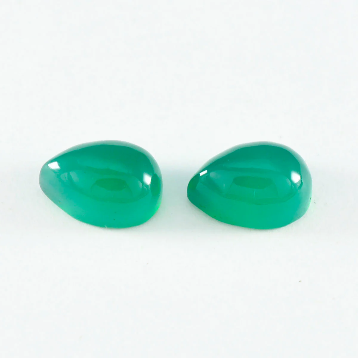Green Onyx 1PC Large 8x12 MM Pear Cabochon Green Natural semi Precious Semi Precious Gemstone