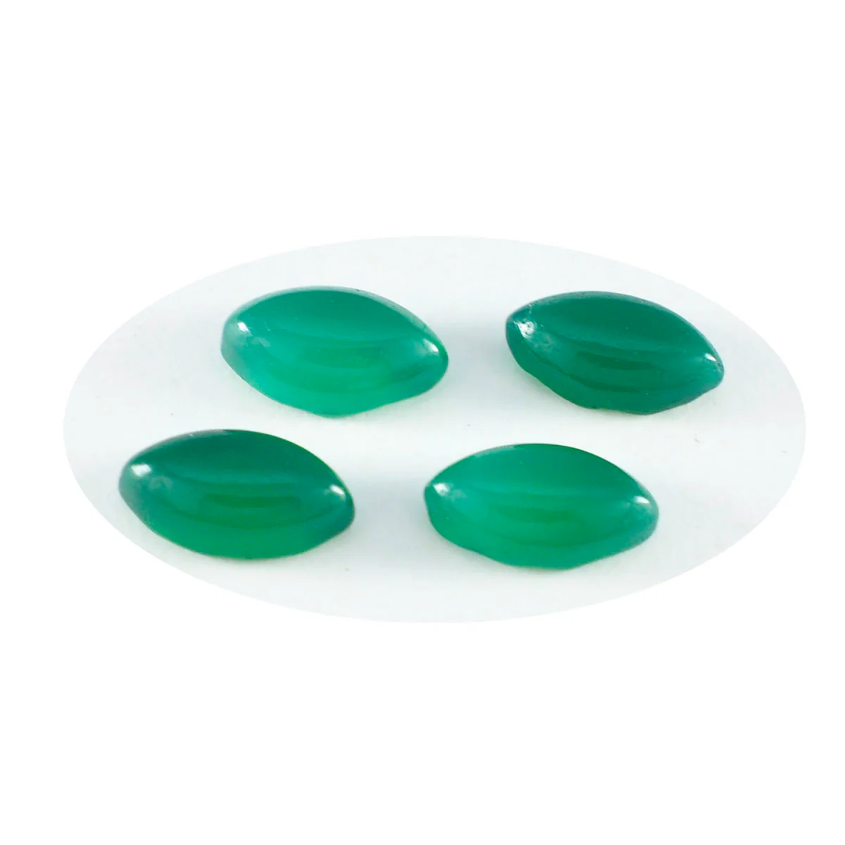 Green Onyx 1PC Large 8x16 MM Marquise  Cabochon Green Sparkling semi Precious Gems - Image 2