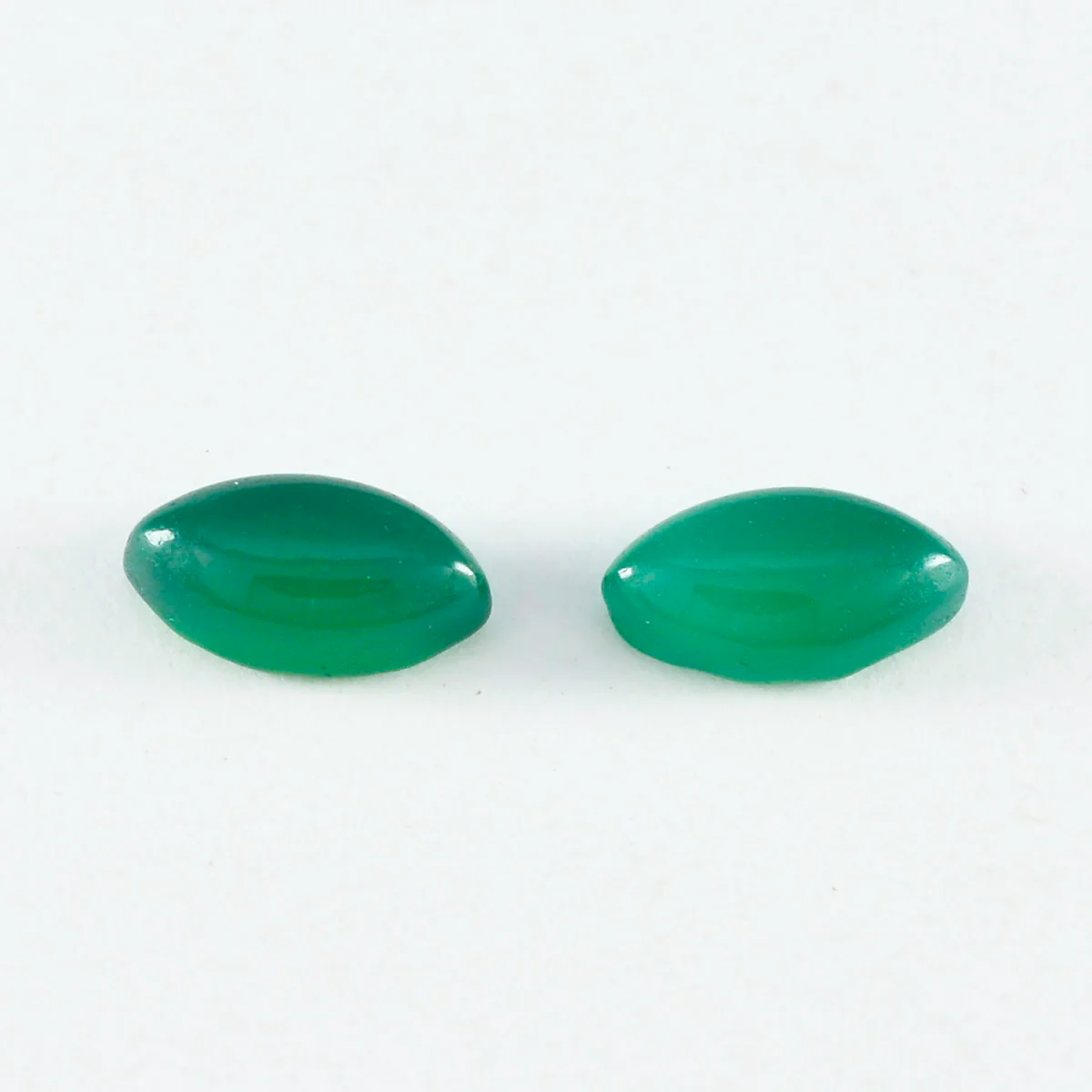 Green Onyx 1PC Medium 7x14 MM Marquise  Cabochon Green Brilliant semi Precious Precious Gemstone - Image 3