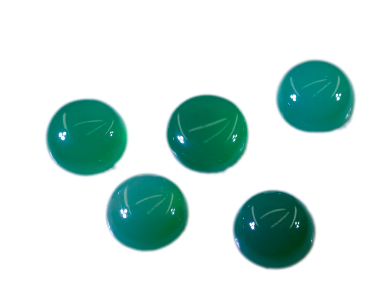 Green Onyx 1PC Medium 9x9 MM Round Cabochon Green Fine semi Precious Loose Gemstone - Image 4