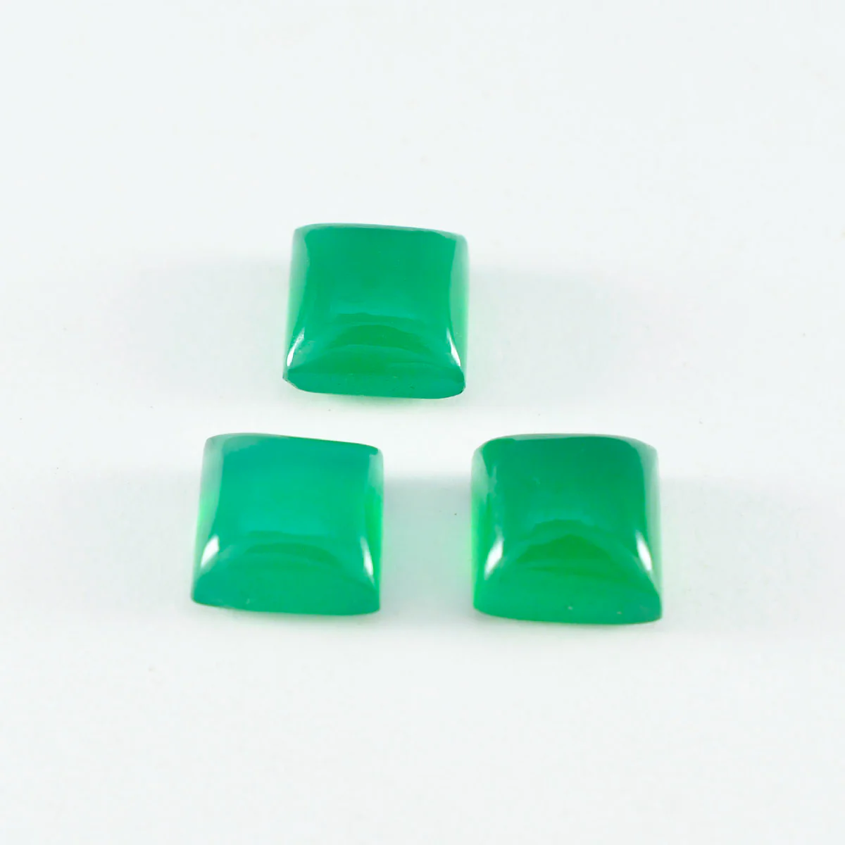 Green Onyx 1PC Medium 9x9 MM Square Cabochon Green Luster semi Precious Loose Gems - Image 4