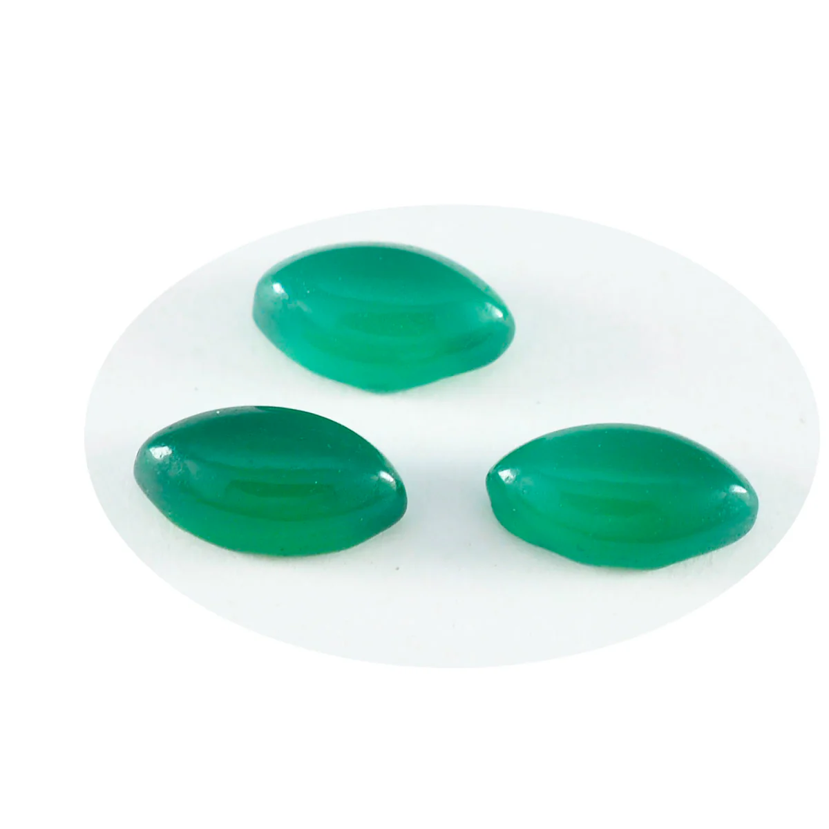 Green Onyx 1PC Small 6x12 MM Marquise  Cabochon Green Fiery semi Precious Semi Precious Gemstone - Image 2