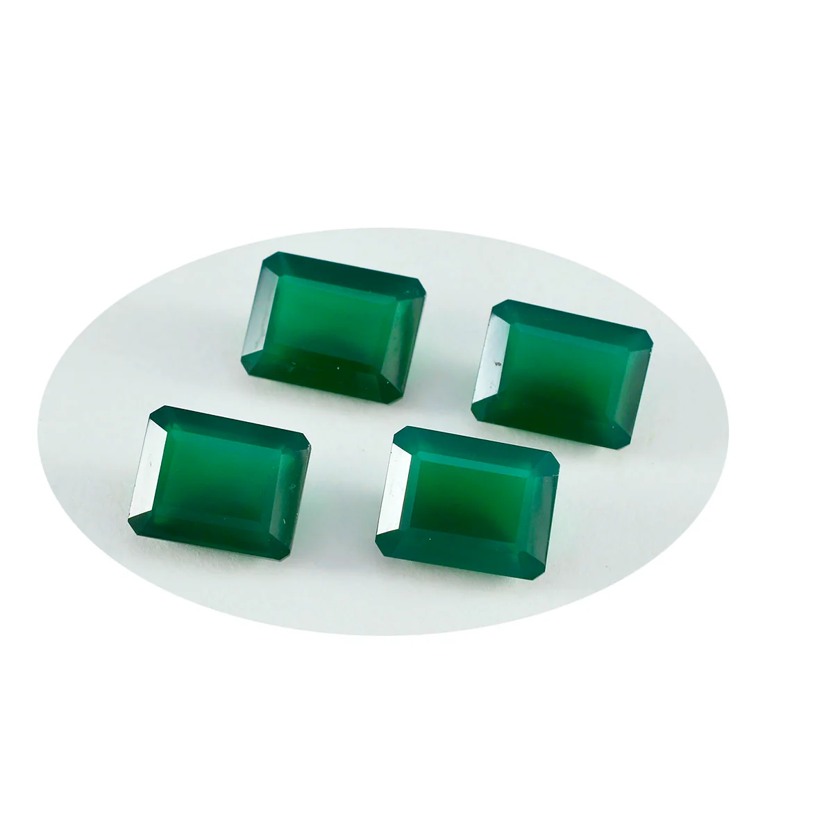 Green Onyx 1PC Small 6x9 MM Emerald Faceted Green Genuine Semi Precious Loose Gems - Image 3