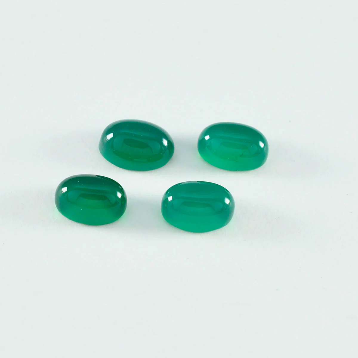 Green Onyx 1PC Small 6x9 MM Oval Cabochon Green Fiery semi Precious Gems - Image 2