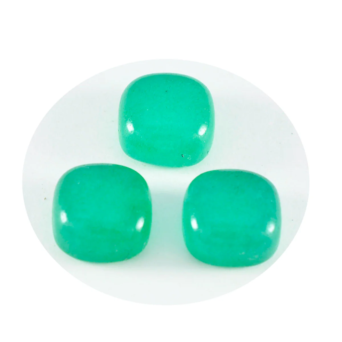 Green Onyx 1PC Small 7x7 MM Cushion Cabochon Green Superior semi Precious Gems - Image 2