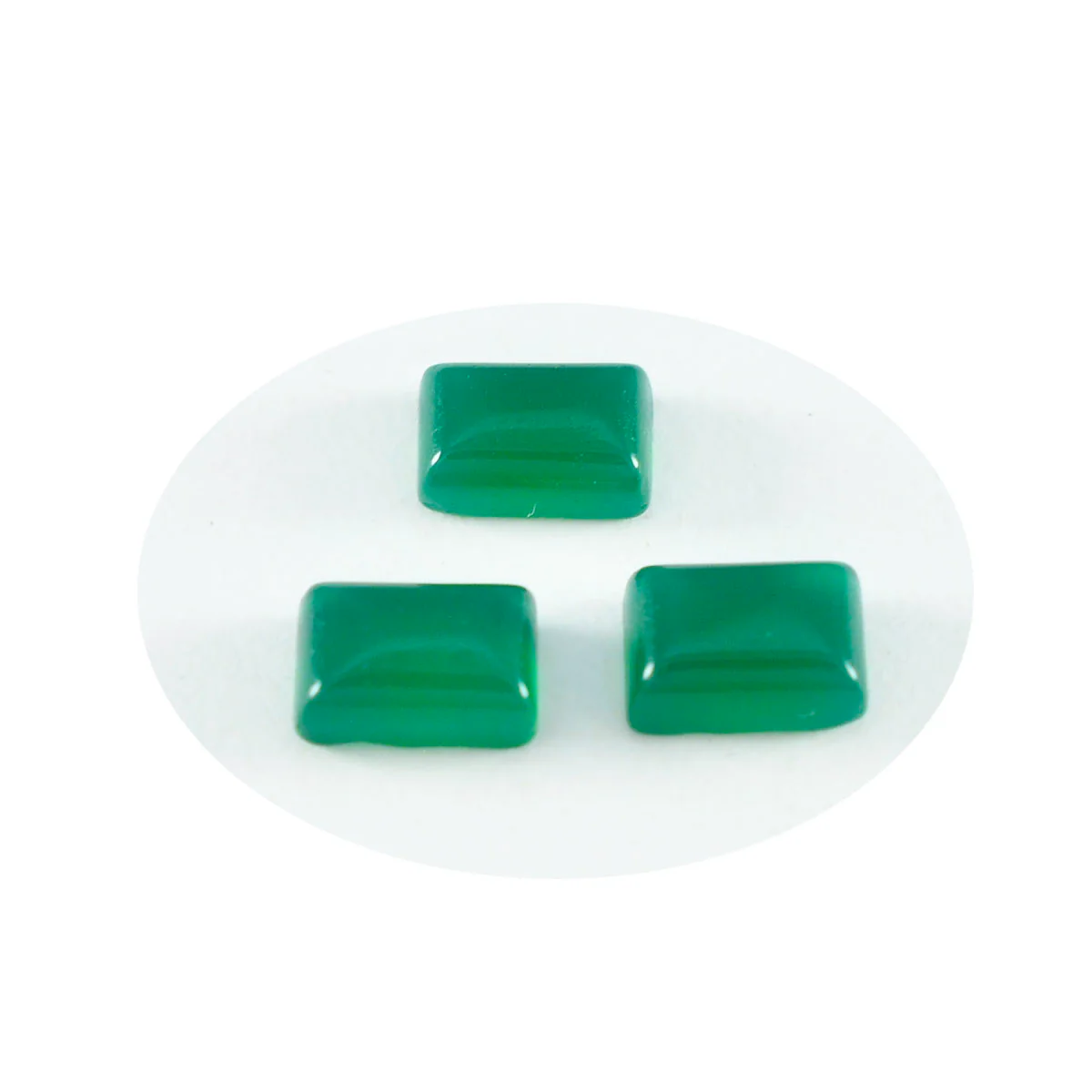 Green Onyx 1PC Small 7x9 MM Emerald Cabochon Green Natural semi Precious Semi Precious Gemstone - Image 2