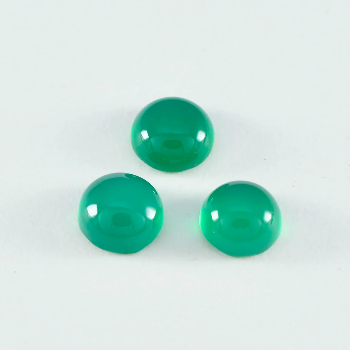 Green Onyx 1PC Tiny 6x6 MM Round Cabochon Green Luster semi Precious Precious Gemstone - Image 4