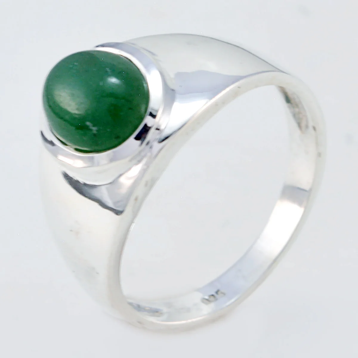 Green Onyx Solitaire Indian 925 Sterling Silver Green Gems Minimal Trendy Ring Jewelry - Image 2