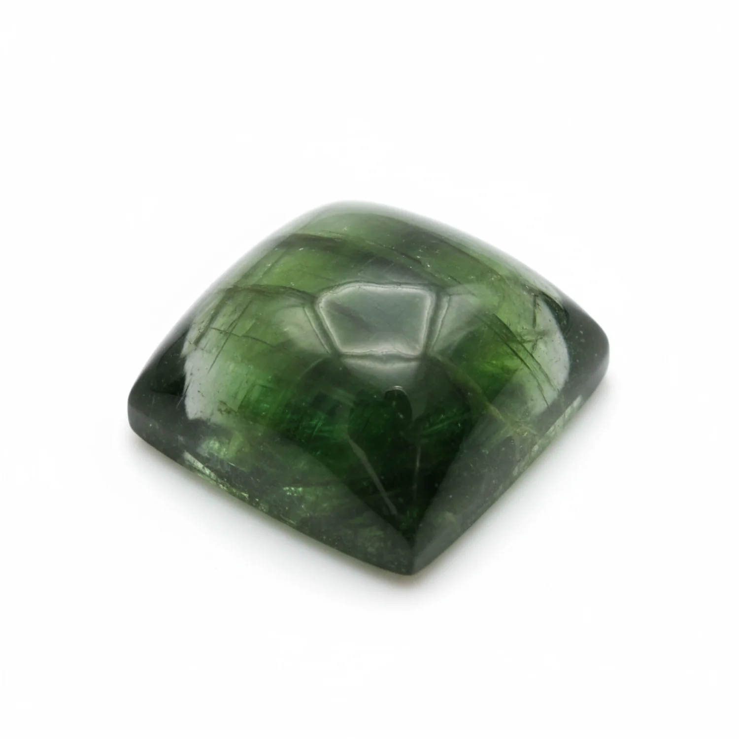 Green Tourmaline 10PC Tiny 5x5 MM Square Cabochon Green Luster semi Precious Loose Gemstones - Image 2