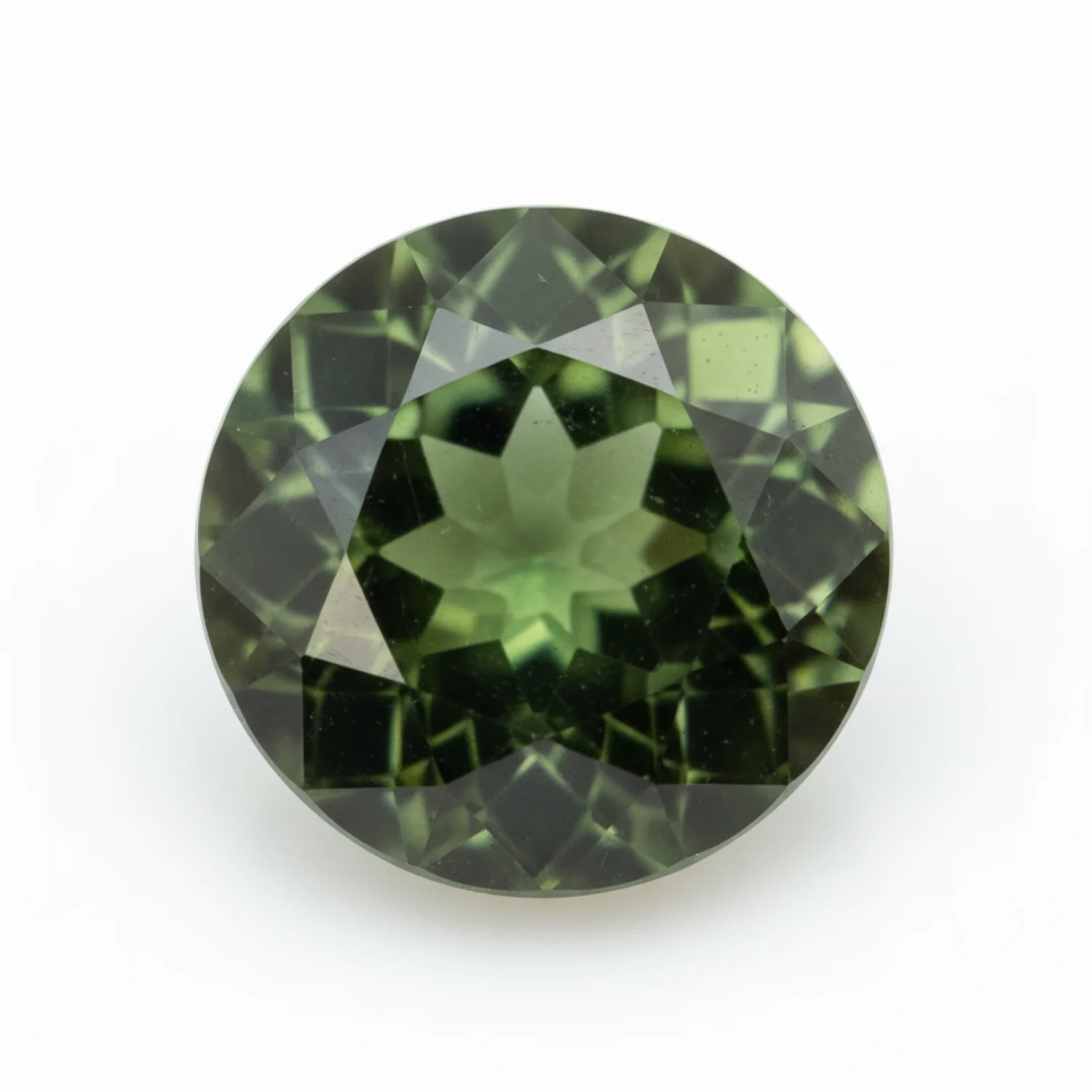 Green Tourmaline 1PC Chunky 13x13 MM Round Faceted Green Natural Semi Precious Loose Gemstone - Image 2
