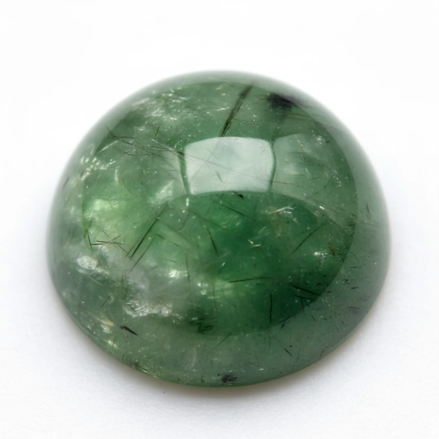 Green Tourmaline 1PC Large 10x10 MM Round Cabochon Green Pure semi Precious Loose Gemstones