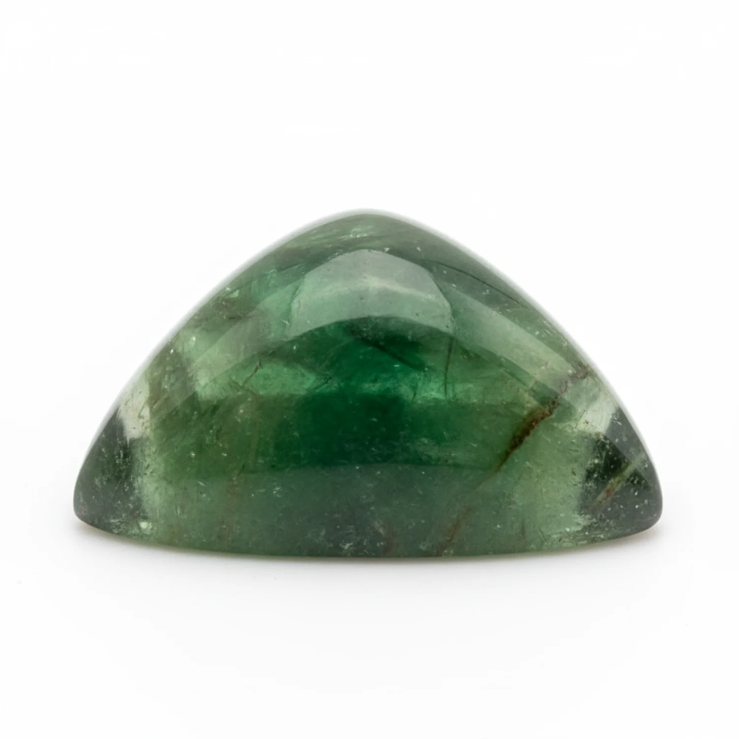 Green Tourmaline 1PC Large 10x10 MM Triangle Cabochon Green Luster semi Precious Precious Gemstone - Image 2