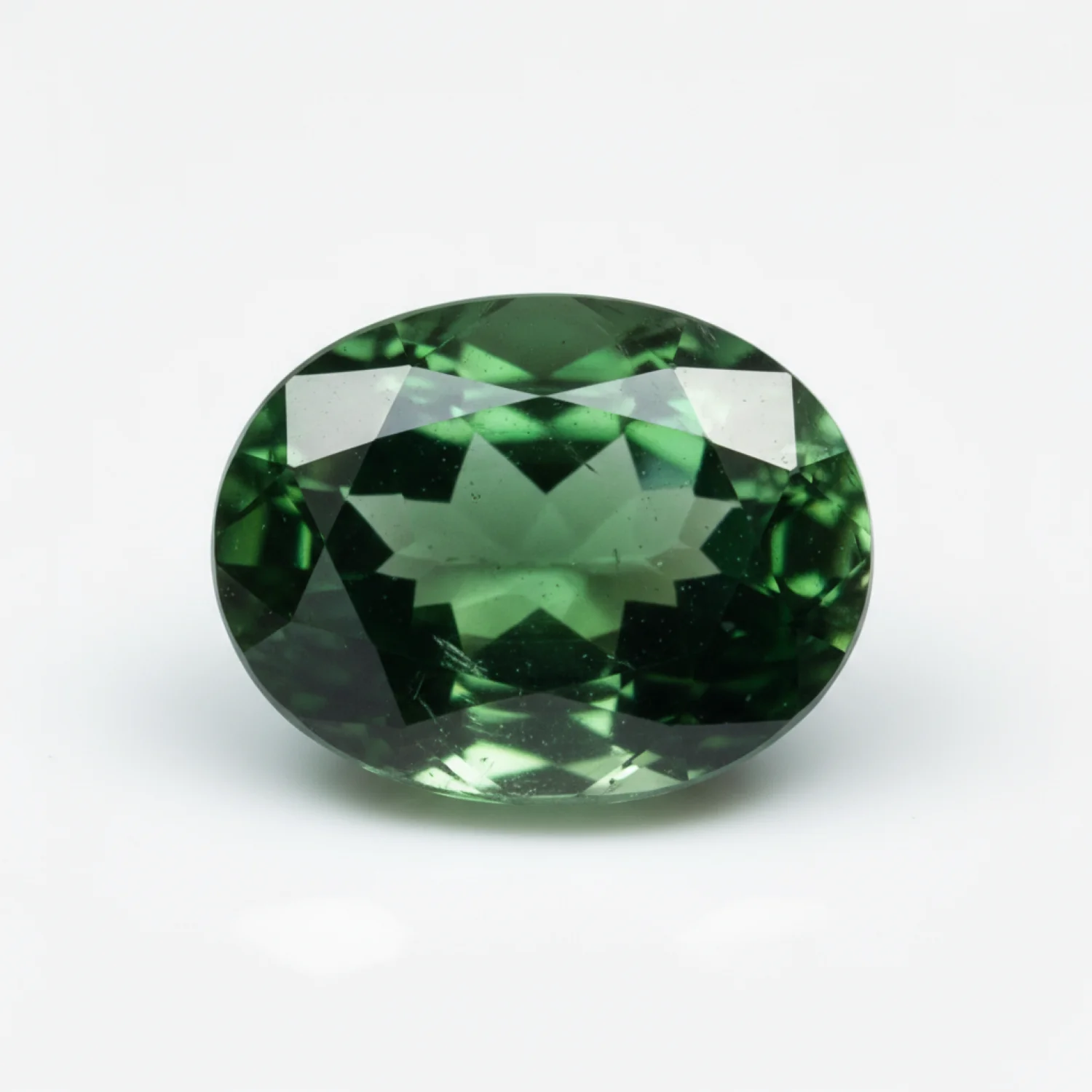 Green Tourmaline 1PC Large 10x14 MM Oval Faceted Green Pure Semi Precious Loose Gemstones - Image 2