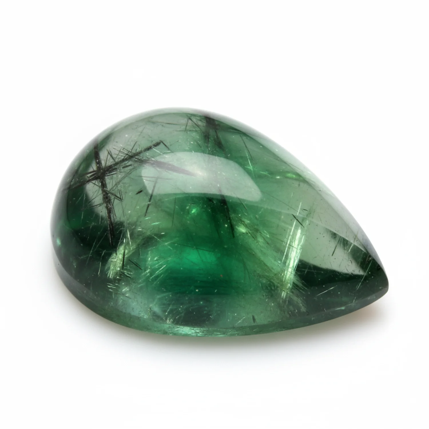Green Tourmaline 1PC Large 8x12 MM Pear Cabochon Green Splendid semi Precious Loose Gemstone