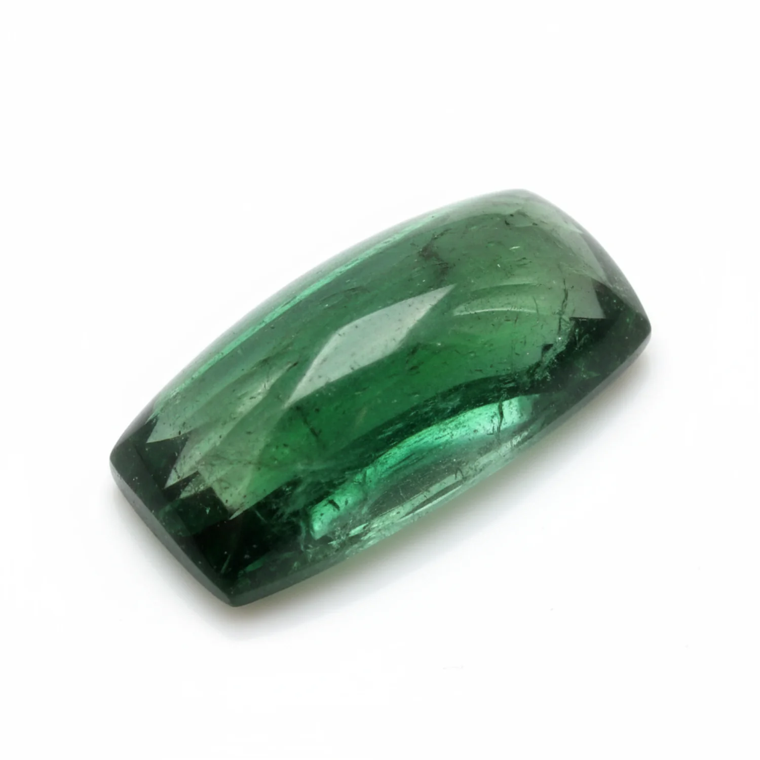 Green Tourmaline 1PC Large 8x16 MM Baguette Cabochon Green Natural semi Precious Gems - Image 2