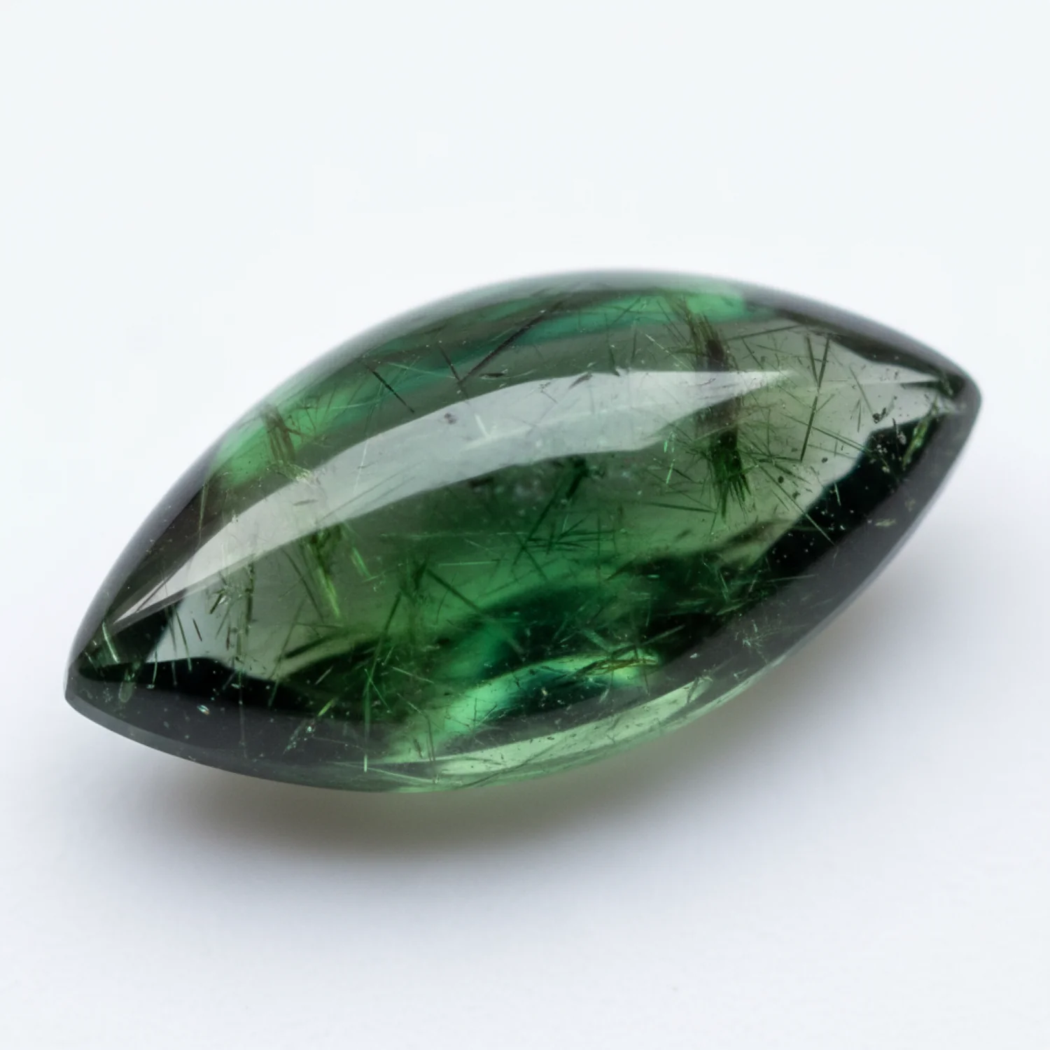 Green Tourmaline 1PC Large 8x16 MM Marquise Cabochon Green Fiery semi Precious Gems - Image 2
