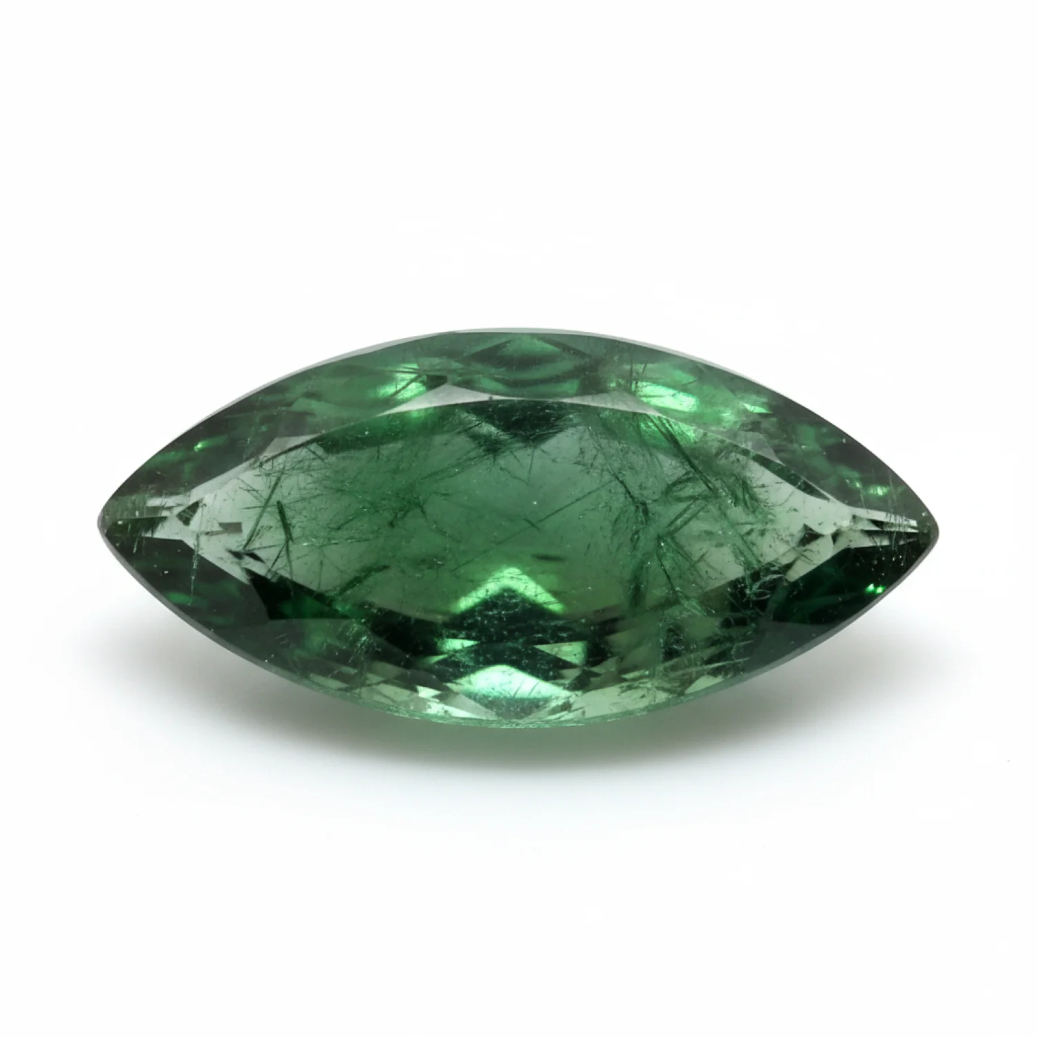 Green Tourmaline 1PC Large 8x16 MM Marquise Faceted Green Luster Semi Precious Loose Gems - Image 2