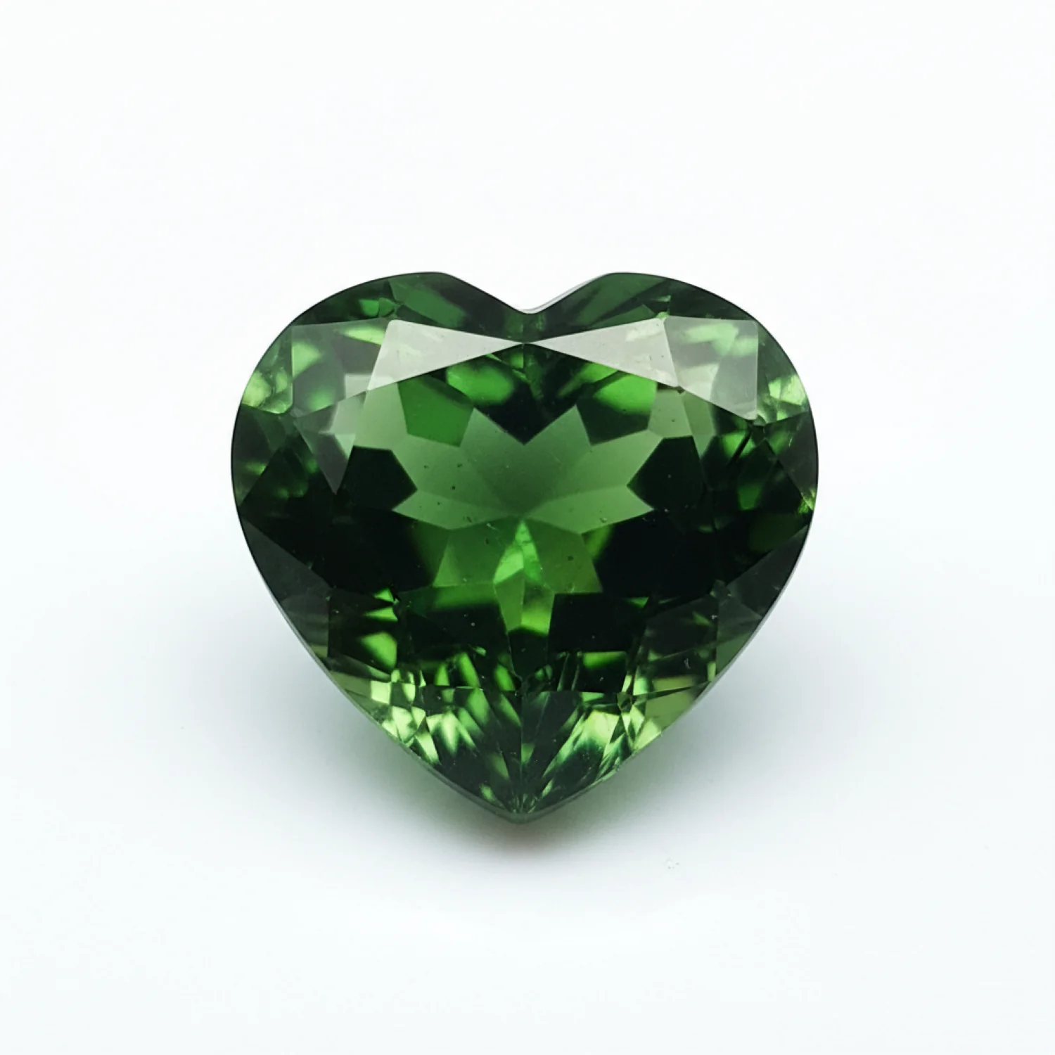 Green Tourmaline 1PC Medium 9x9 MM Heart Faceted Green Lustrous Semi Precious Loose Gemstone