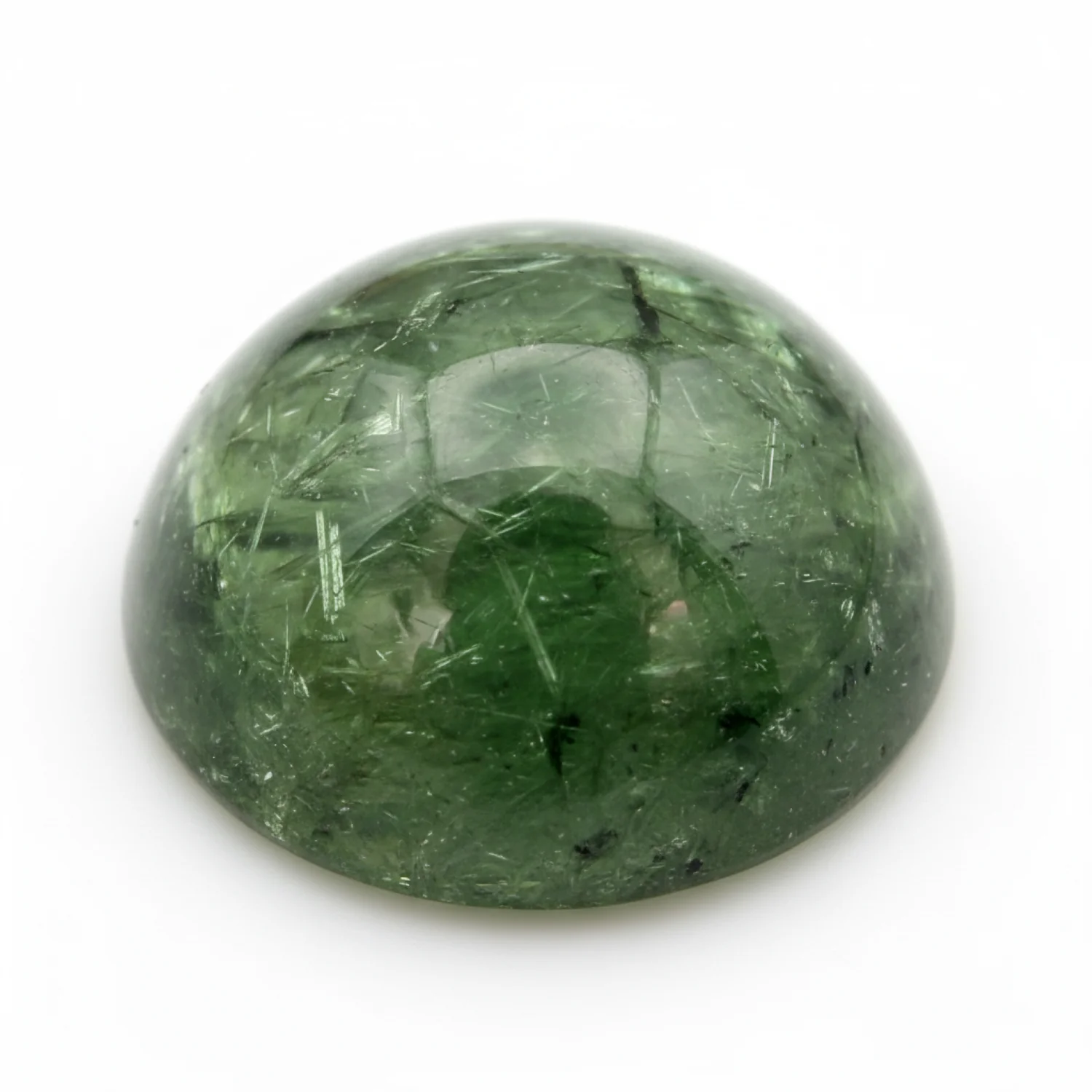 Green Tourmaline 1PC Medium 9x9 MM Round Cabochon Green Superior semi Precious Loose Gemstone - Image 2