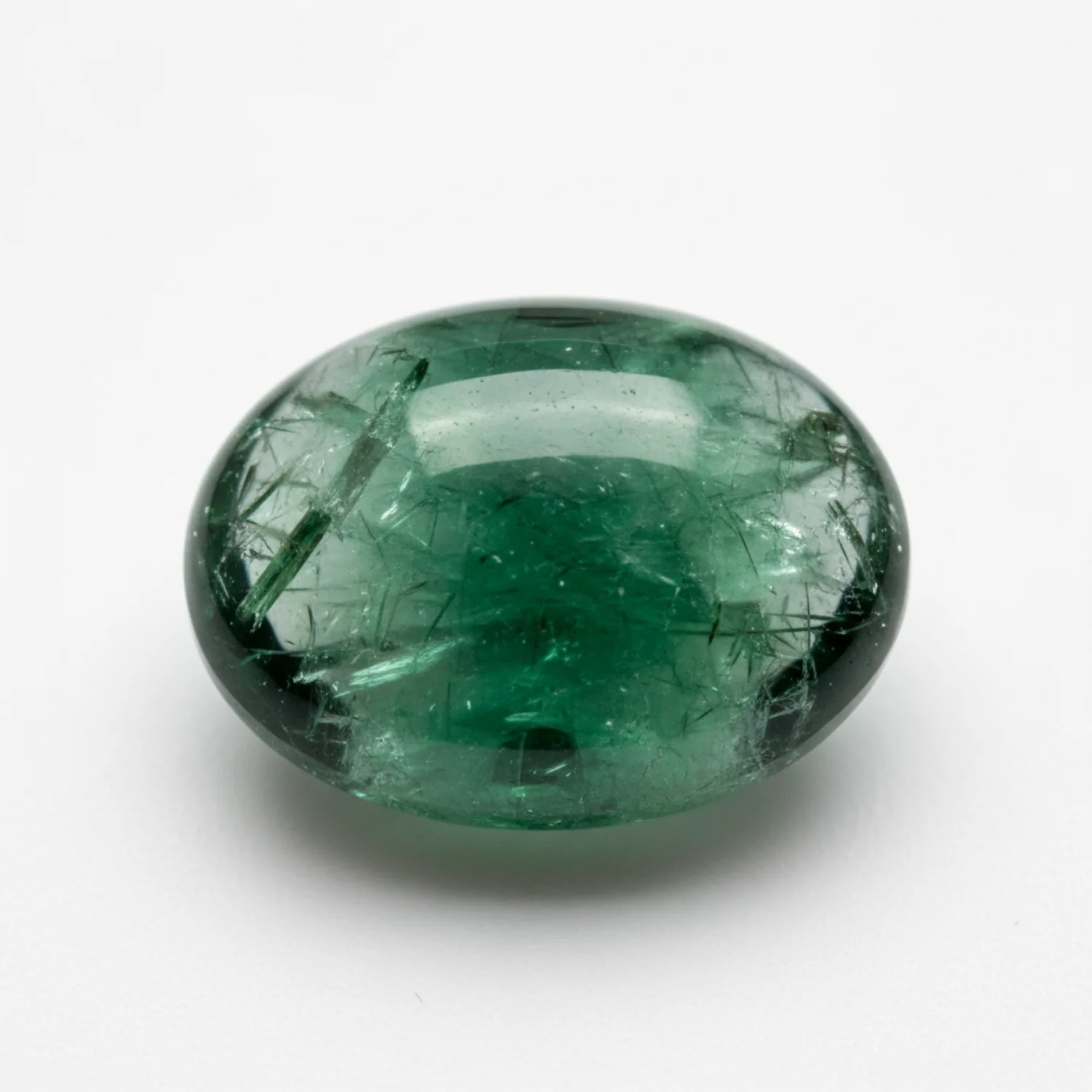 Green Tourmaline 1PC Small 6x8 MM Oval Cabochon Green Shine semi Precious Loose Gemstones - Image 2
