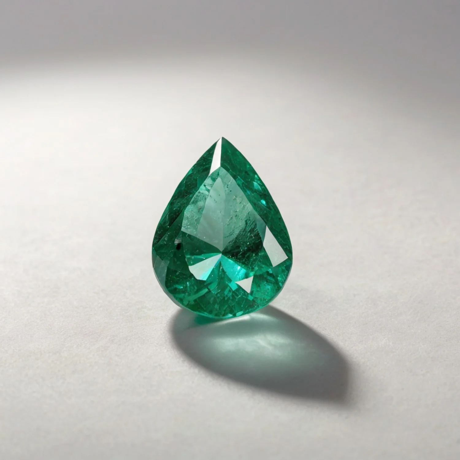Green Tourmaline 1PC Small 6x9 MM Pear Faceted Green Sparkling Semi Precious Loose Gemstone - Image 2
