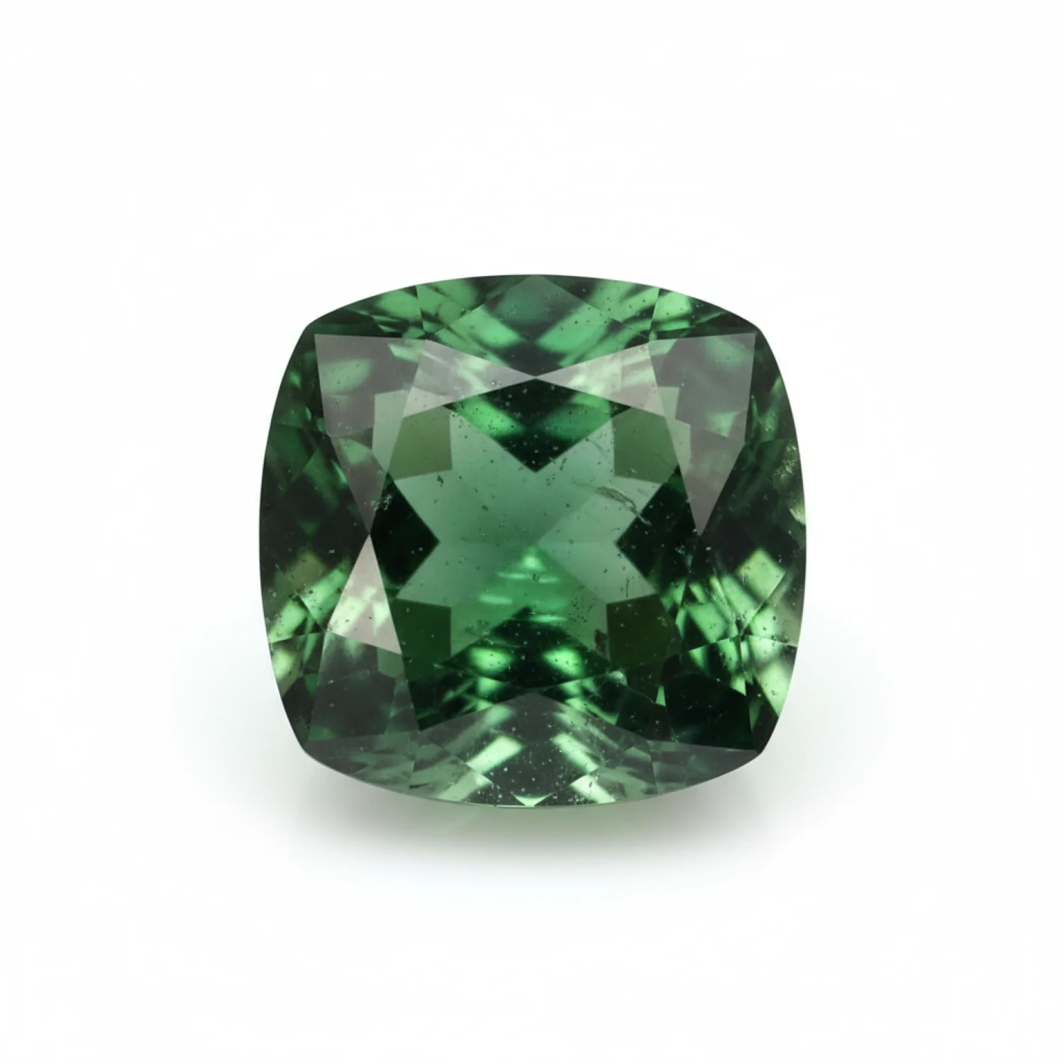Green Tourmaline 1PC Small 7x7 MM Cushion Faceted Green Splendid Semi Precious Gems