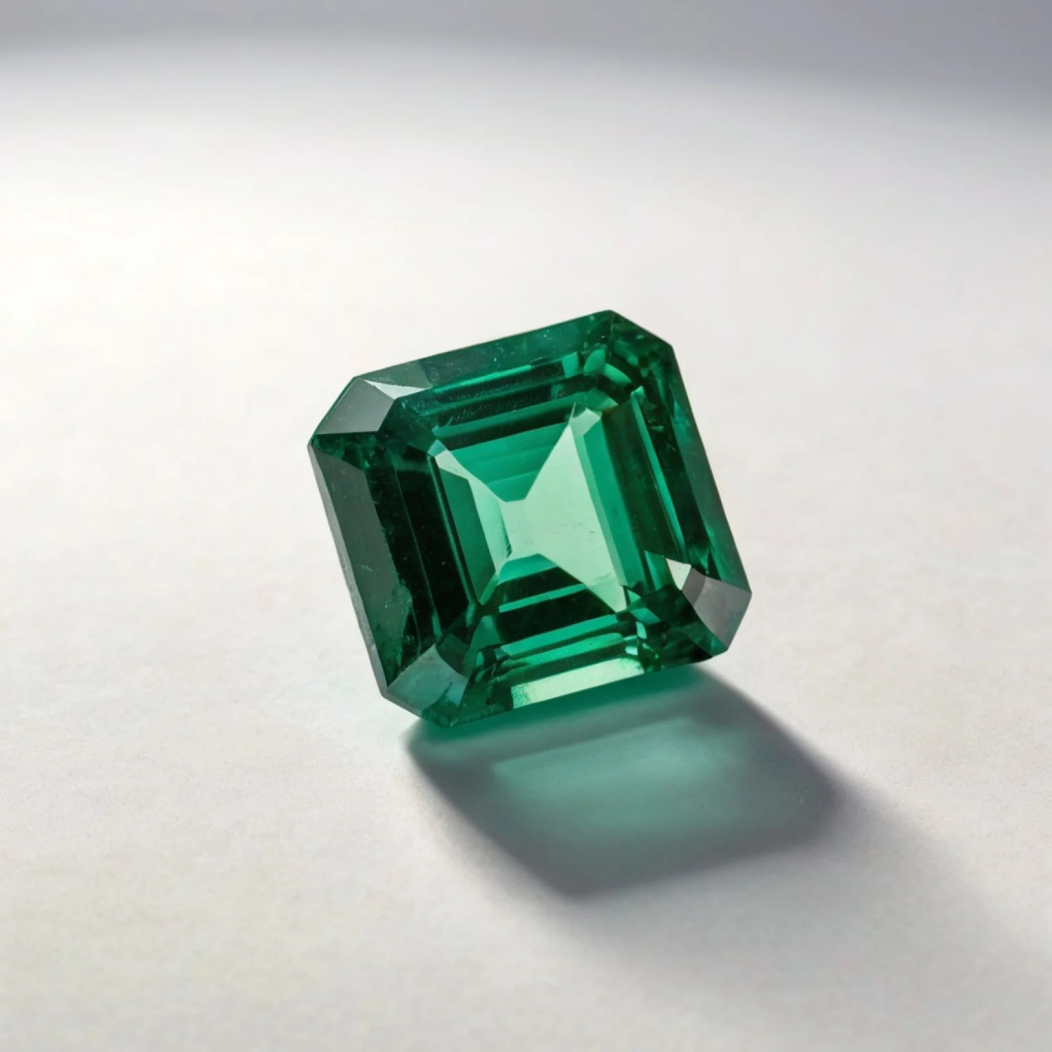 Green Tourmaline 1PC Small 8x8 MM Square Faceted Green Luster Semi Precious Loose Gems - Image 2