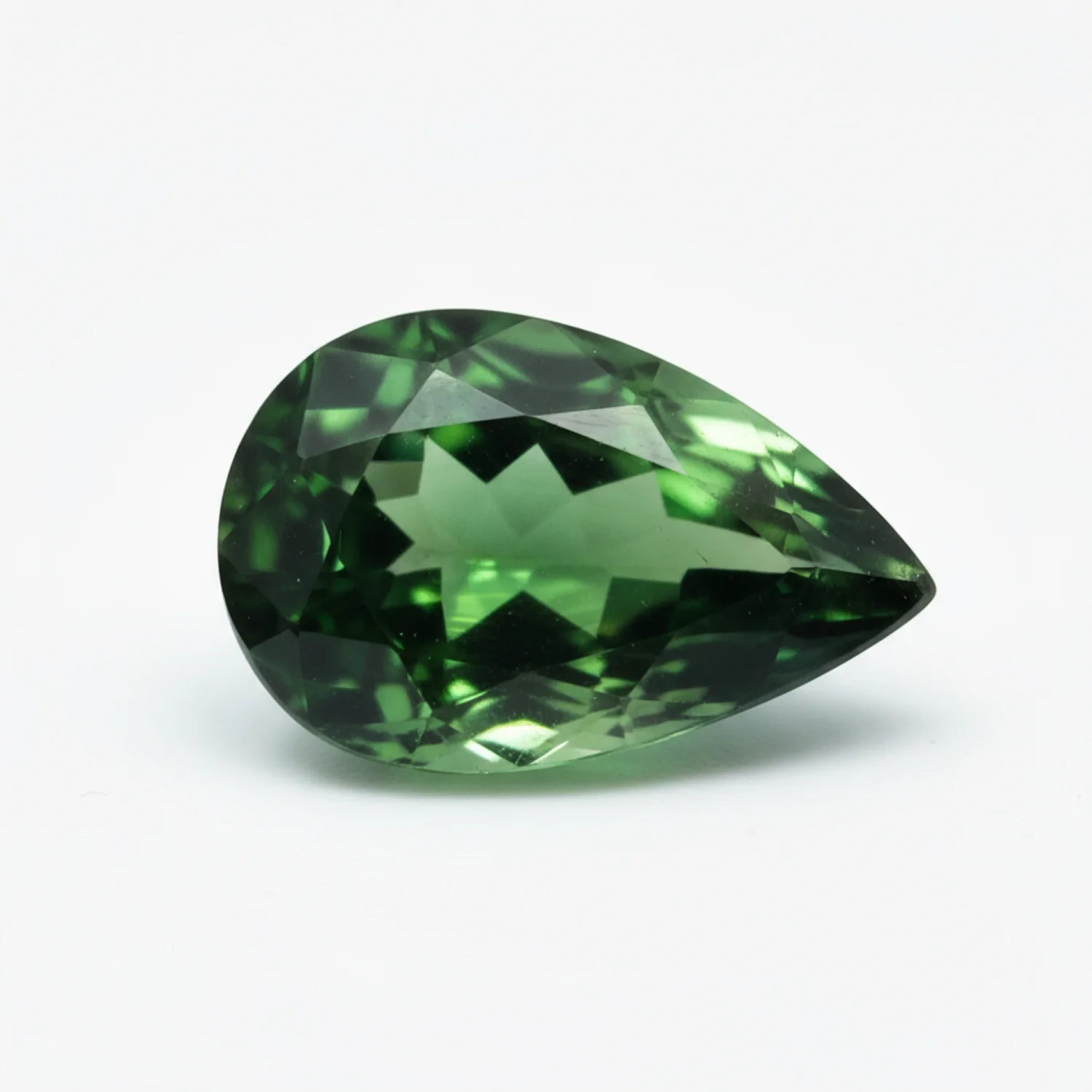 Green Tourmaline 1PC Tiny 3x5 MM Pear Faceted Green Superior Semi Precious Loose Gemstone - Image 2