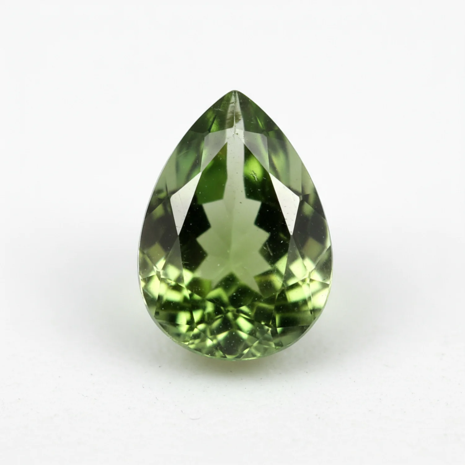 Green Tourmaline 1PC Tiny 4x6 MM Pear Faceted Green Pure Semi Precious Loose Gemstones - Image 2