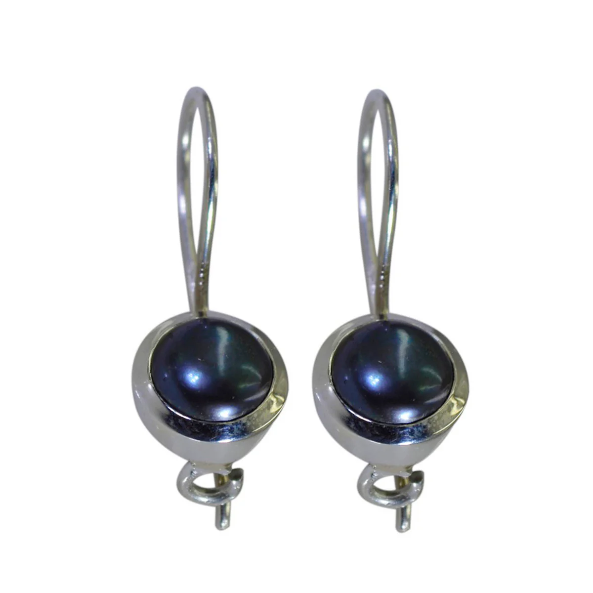 Grey Pearl Spanish Jia multiple Dangle Gray 925 Silver Earring
