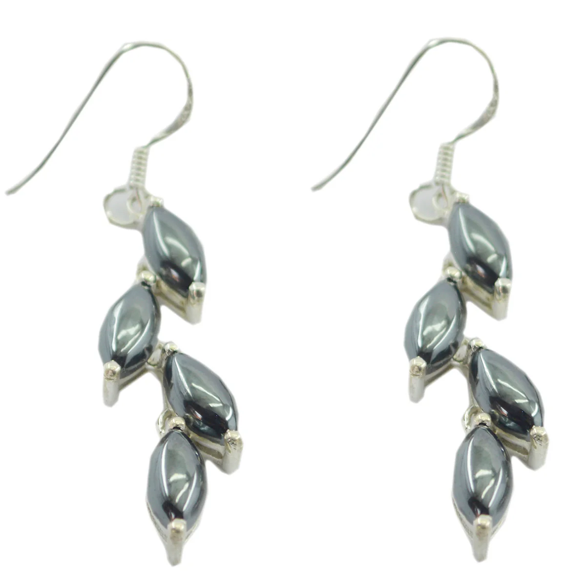 Gunmetal American Luisa multiple Dangle Gray 92.5 Silver Earring - Image 3