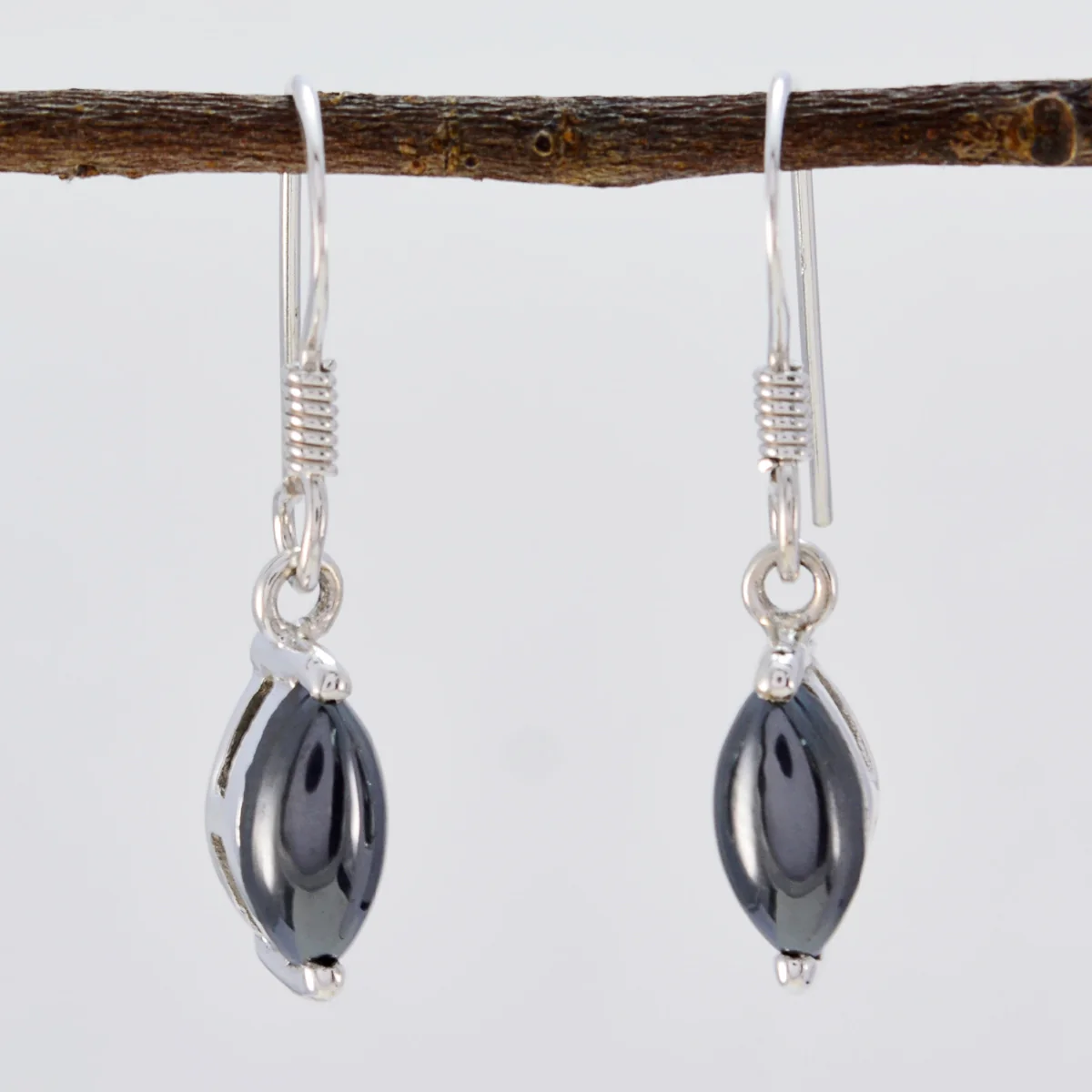 Gunmetal Russian Josephine multiple Dangle Gray Sterling Silver Earring - Image 2