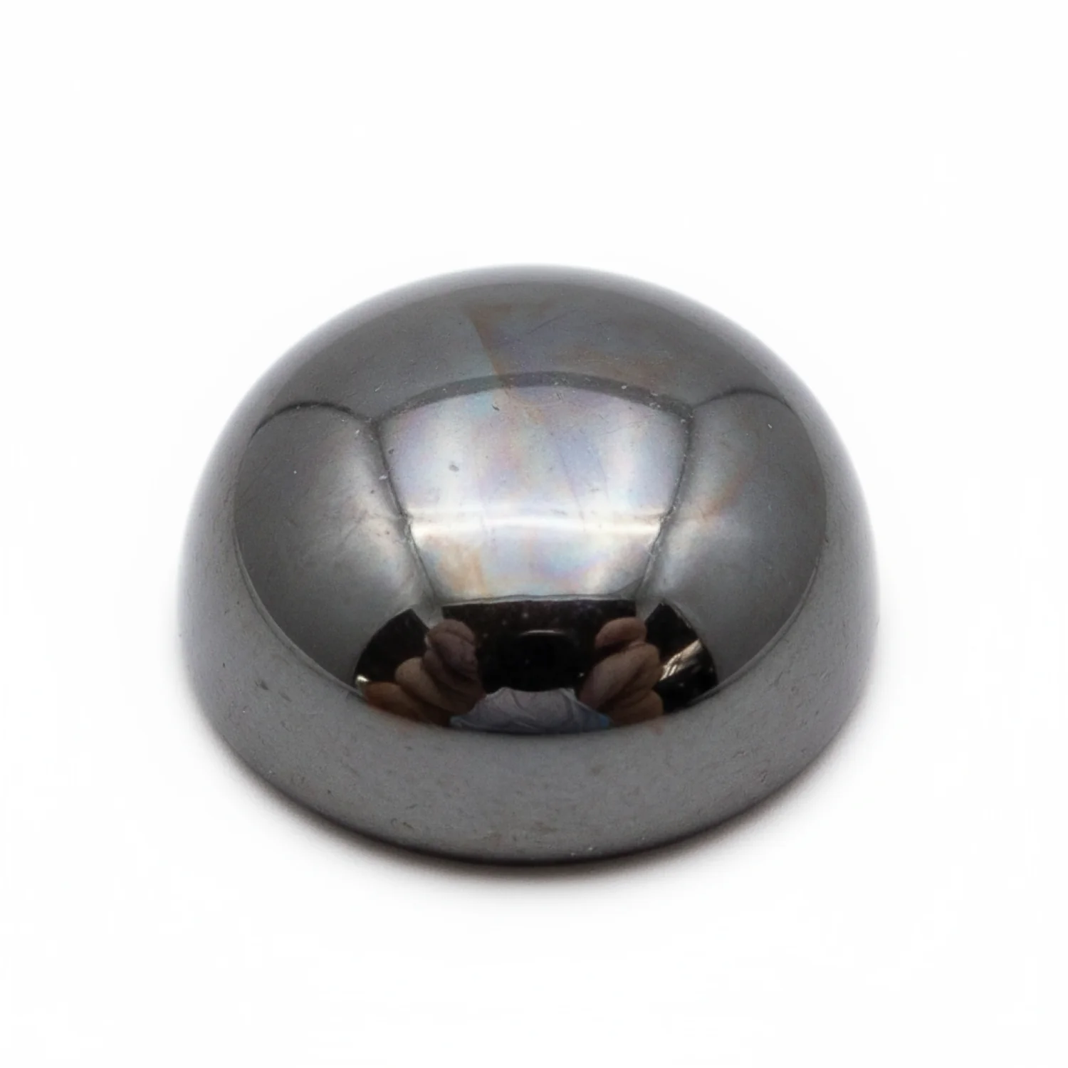 Hematite (Gunmetal) 1PC Large 11x11 MM Round Cabochon Gray High-Quality semi Precious Loose Gems - Image 2