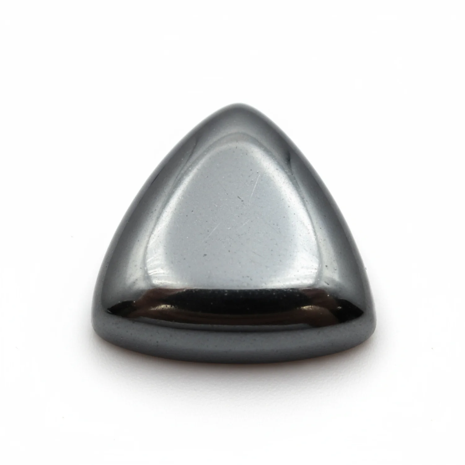 Hematite (Gunmetal) 1PC Large 11x11 MM Triangle Cabochon Gray Brilliant semi Precious Loose Gemstones - Image 2