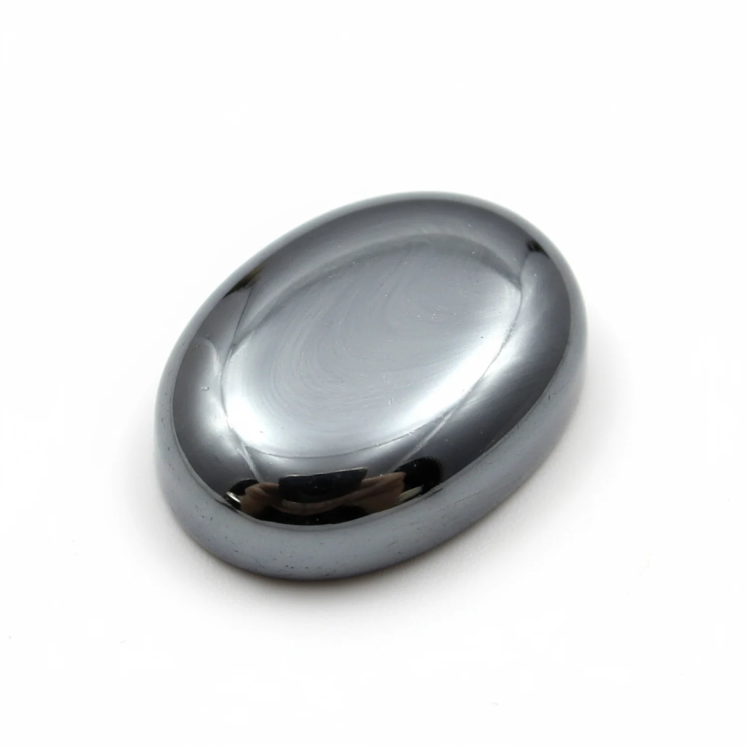 Hematite (Gunmetal) 1PC Large 8x12 MM Oval Cabochon Gray Natural semi Precious Loose Gemstone - Image 2