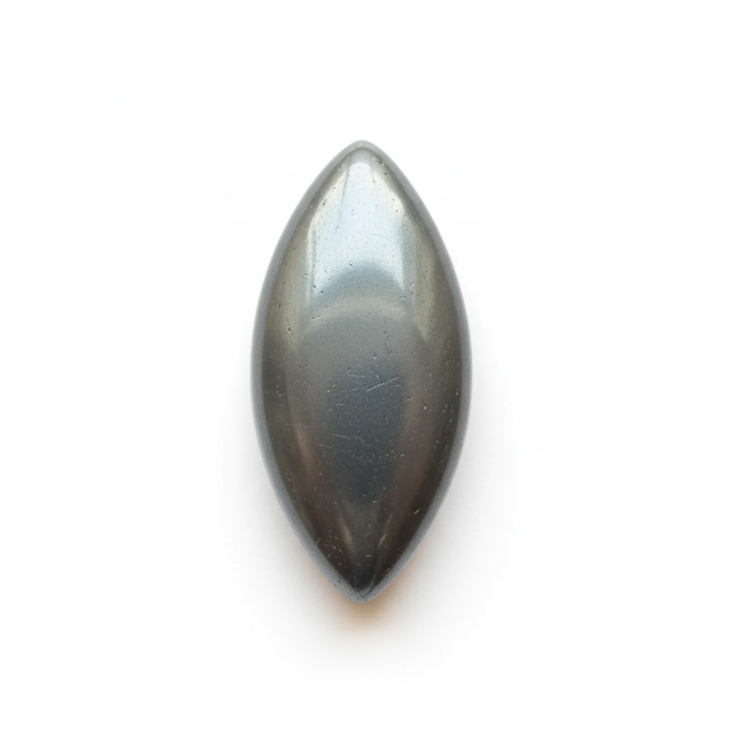 Hematite (Gunmetal) 1PC Medium 7x14 MM Marquise Cabochon Gray Luster semi Precious Precious Gemstone
