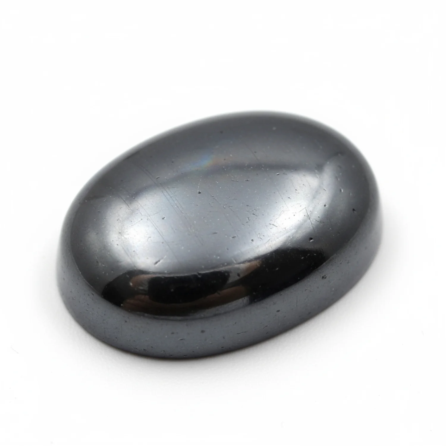 Hematite (Gunmetal) 1PC Small 6x8 MM Oval Cabochon Gray Splendid semi Precious Loose Gemstone - Image 2