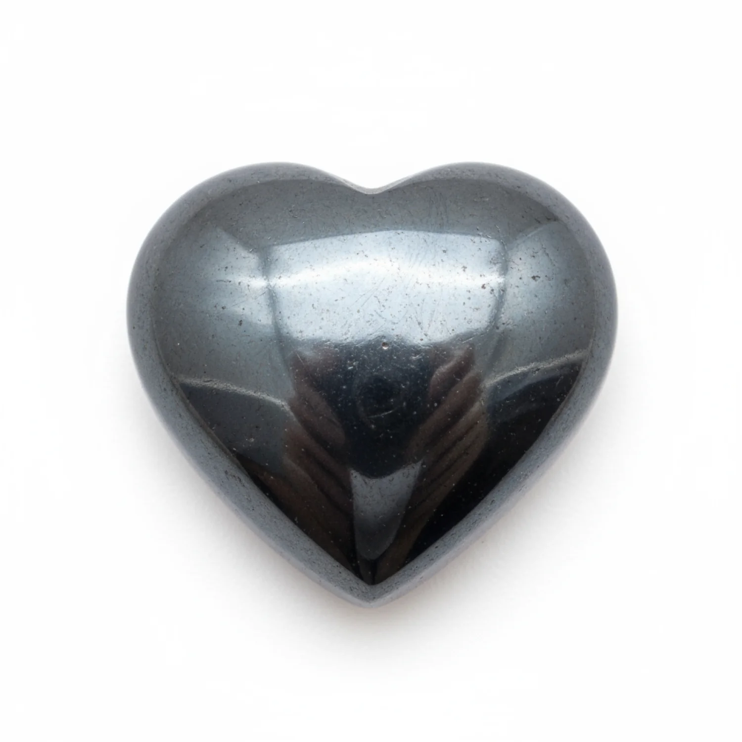 Hematite (Gunmetal) 1PC Small 8x8 MM Heart Cabochon Gray Shine semi Precious Precious Gemstone - Image 2