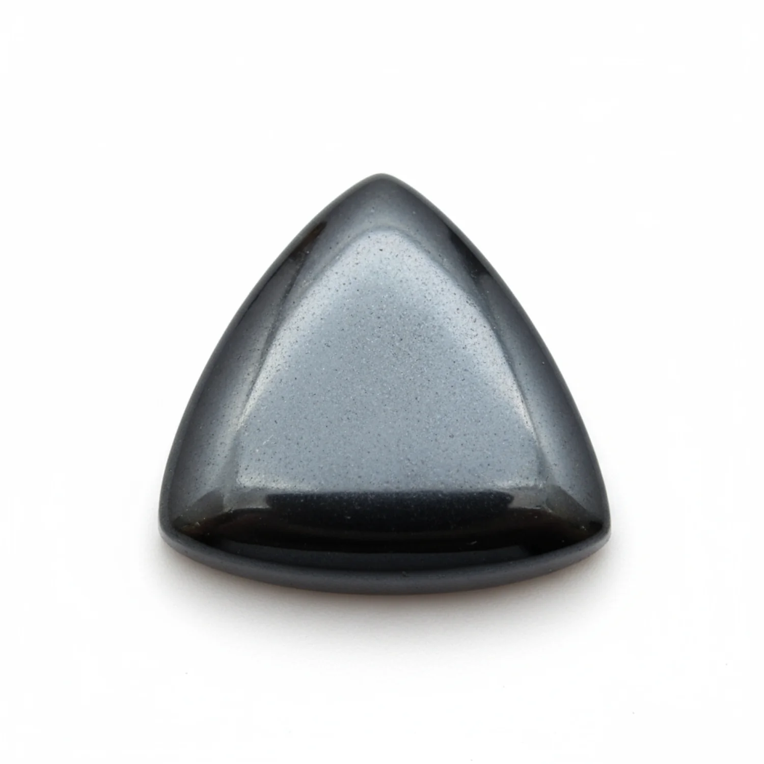 Hematite (Gunmetal) 1PC Small 8x8 MM Triangle Cabochon Gray Superior semi Precious Gems - Image 2